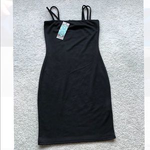 NWT Boohoo black mini dress.